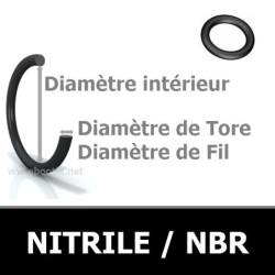 Coffret de joints toriques en nitrile Diamètre : 18,00 x 2,00mm à 50,00 x  5,00 Matière : : NBR 70 Sh A 